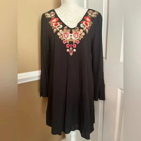 Altar’d State Black Dress with Embroidery - Picture 4 of 9